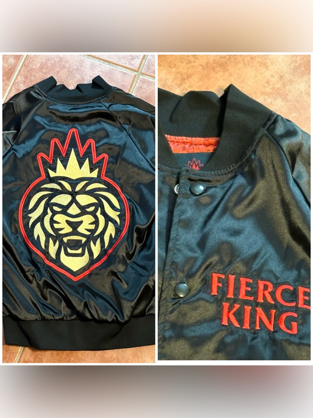 Fierce King Jacket Black Satin Snap Varsity Limited Ryan Garcia Boxing